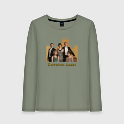Лонгслив хлопковый женский Downton Abbey Аббатство Даунтон, цвет: авокадо