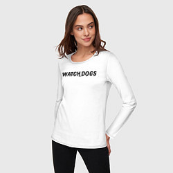 Лонгслив хлопковый женский Watch Dogs, цвет: белый — фото 2