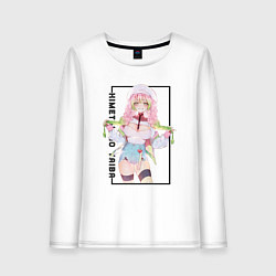 Лонгслив хлопковый женский Мицури Канродзи Клинок, рассекающий демонов, цвет: белый