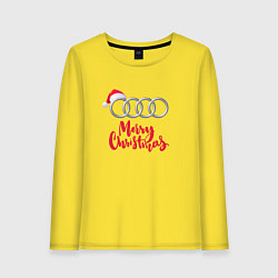 Лонгслив хлопковый женский AUDI MERRY CHRISTMAS, цвет: желтый