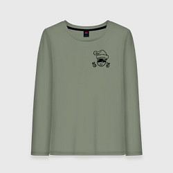 Лонгслив хлопковый женский МАГИЧЕСКАЯ БИТВА НОВЫЙ ГОД АНИМЕ, цвет: авокадо