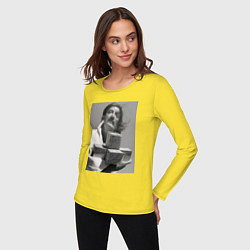 Лонгслив хлопковый женский Salvador Dali & cross, цвет: желтый — фото 2