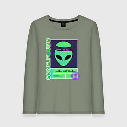 Лонгслив хлопковый женский GONE FLUDD UFO, цвет: авокадо