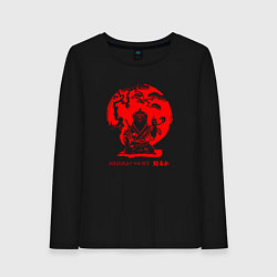 Лонгслив хлопковый женский Медоеду на все ***, цвет: черный