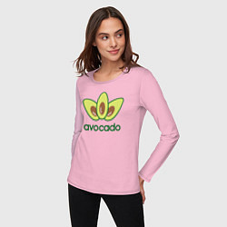 Лонгслив хлопковый женский Avocado авокадо, цвет: светло-розовый — фото 2