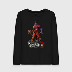 Лонгслив хлопковый женский Castlevania 2, цвет: черный