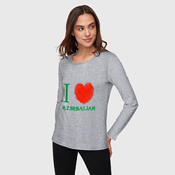 Лонгслив хлопковый женский Love Azerbaijan, цвет: меланж — фото 2