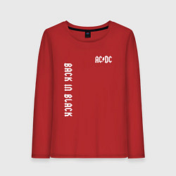 Лонгслив хлопковый женский ACDC Рок, цвет: красный