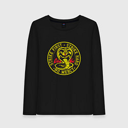 Лонгслив хлопковый женский Кобра Кай Большое Лого, цвет: черный