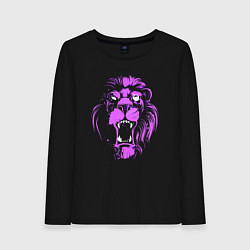 Лонгслив хлопковый женский Neon vanguard lion, цвет: черный