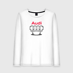 Лонгслив хлопковый женский Audi костет, цвет: белый