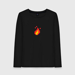 Женский лонгслив 8 Bit Digital Fire