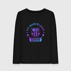 Лонгслив хлопковый женский FC Barcelona Fade Logo 2022, цвет: черный