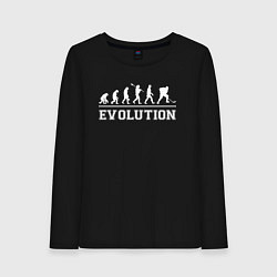 Лонгслив хлопковый женский HOCKEY EVOLUTION ХОККЕЙ ЭВОЛЮЦИЯ, цвет: черный