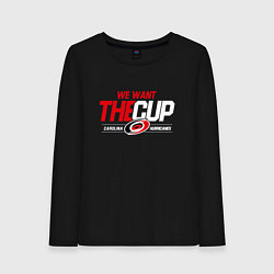 Лонгслив хлопковый женский Carolina Hurricanes we want the cup Каролина Харри, цвет: черный