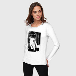 Лонгслив хлопковый женский Шоко Коми, цвет: белый — фото 2