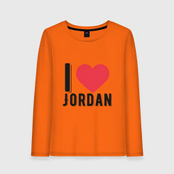 Лонгслив хлопковый женский I Love Jordan, цвет: оранжевый