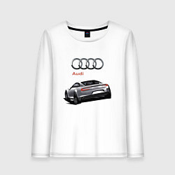Лонгслив хлопковый женский Audi Prestige Concept, цвет: белый