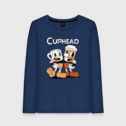 Женский лонгслив Cuphead 2 чашечки