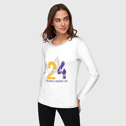 Лонгслив хлопковый женский Kobe Never Die - 24, цвет: белый — фото 2
