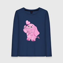 Женский лонгслив Розовый слонёнок
