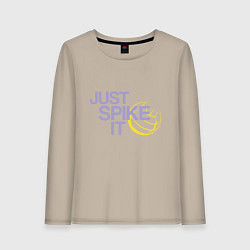 Лонгслив хлопковый женский Just Spike It, цвет: миндальный