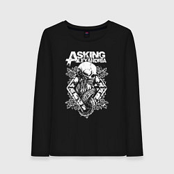 Лонгслив хлопковый женский Asking alexandria Александрия, цвет: черный