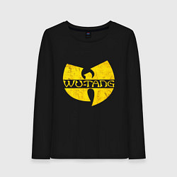 Лонгслив хлопковый женский Wu tang logo, цвет: черный