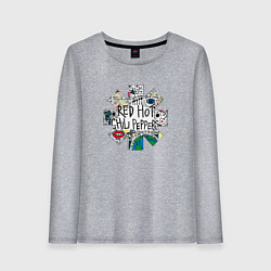 Лонгслив хлопковый женский RHCP - Really High & Crazy People, цвет: меланж