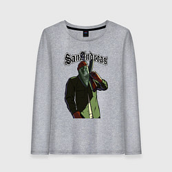 Лонгслив хлопковый женский GTA Orange gangster, цвет: меланж