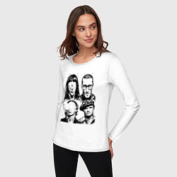 Лонгслив хлопковый женский RHCP faces, цвет: белый — фото 2