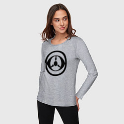 Лонгслив хлопковый женский Эта-10, цвет: меланж — фото 2