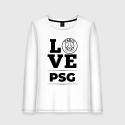 Лонгслив хлопковый женский PSG Love Классика, цвет: белый