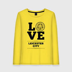 Лонгслив хлопковый женский Leicester City Love Классика, цвет: желтый