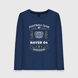 Лонгслив хлопковый женский Bayer 04 FC 1, цвет: тёмно-синий
