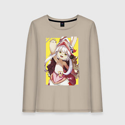 Лонгслив хлопковый женский Nanachi made in abyss, цвет: миндальный