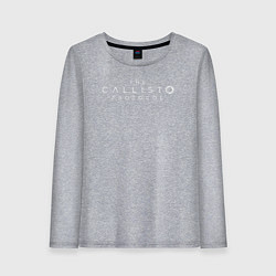 Лонгслив хлопковый женский The Callisto Protocol logo, цвет: меланж