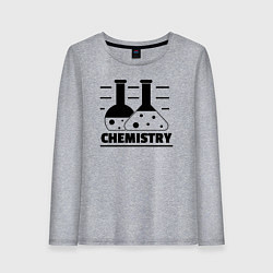 Лонгслив хлопковый женский CHEMISTRY химия, цвет: меланж