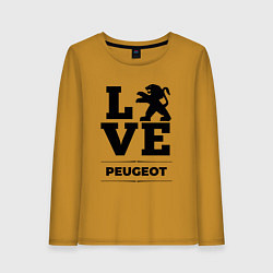 Лонгслив хлопковый женский Peugeot Love Classic, цвет: горчичный