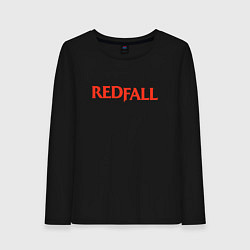 Лонгслив хлопковый женский Redfall logo, цвет: черный