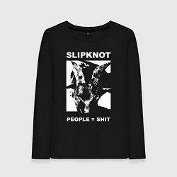 Лонгслив хлопковый женский Slipknot People Shit, цвет: черный