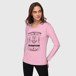 Лонгслив хлопковый женский Everton: Football Club Number 1 Legendary, цвет: светло-розовый — фото 2