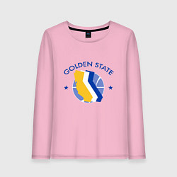 Лонгслив хлопковый женский Golden State Game, цвет: светло-розовый