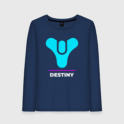 Женский лонгслив Символ Destiny в неоновых цветах