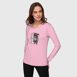 Лонгслив хлопковый женский ИСААК Log Horizon, цвет: светло-розовый — фото 2