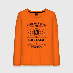 Лонгслив хлопковый женский Chelsea: Football Club Number 1 Legendary, цвет: оранжевый