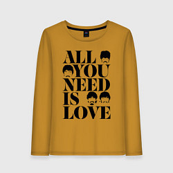 Женский лонгслив ALL YOU NEED IS LOVE THE BEATLES