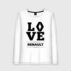 Лонгслив хлопковый женский Renault Love Classic, цвет: белый