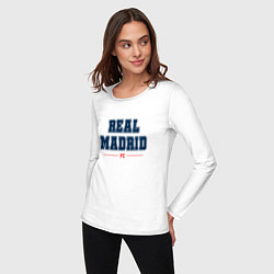 Лонгслив хлопковый женский Real Madrid FC Classic, цвет: белый — фото 2