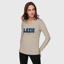 Лонгслив хлопковый женский Lazio FC Classic, цвет: миндальный — фото 2